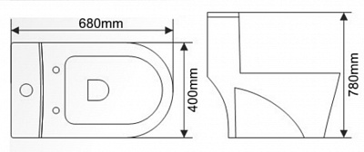 Унитаз моноблок 800-2010 MELANA