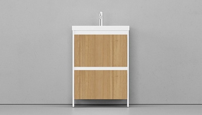 Комплект мебели 60 "KLAUFS-60" напольная шатанэ/белый 2 ящикa VELVEX 60.2Y  (ум.COMO-60) АКЦИЯ!!! 