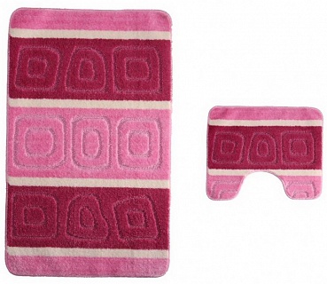 Коврик для ванной "BANYOLIN SILVER" 60х100см (11 мм) розовый