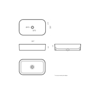 Умывальник накладной "INFINITY-60 Slim" (Самара)