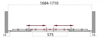 Дверь для душа BelBagno UNO-BF-2-170-С-Cr