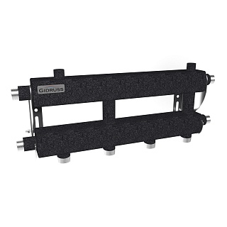 Модульный коллектор MK-60-3D (2 вниз, 1 в сторону)(Pmax=60 кВт, G 3/4", 3 x 1" ) ст. 09Г2С EPP