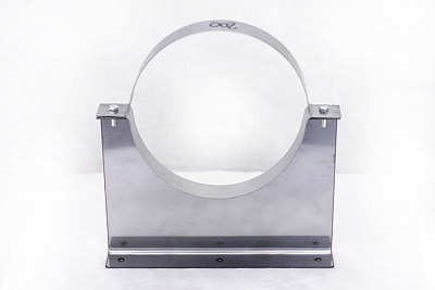 Кронштейн стеновой (длина до хомута 90 мм)  250 нерж 1 мм