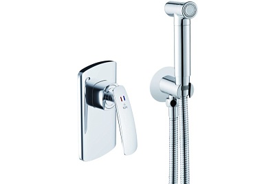 Смеситель с гиг. душ встраиваемый хром ROSE R1105