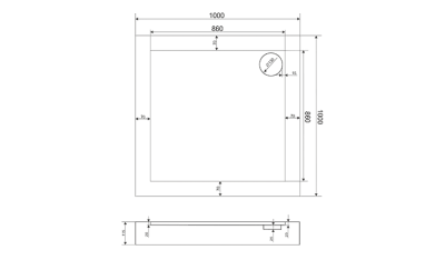 Поддон акриловый 0,9х0,9 BAS "Форум" 0,9х0,9 +экран+установочный комплект+сифон КО00588/КО00116