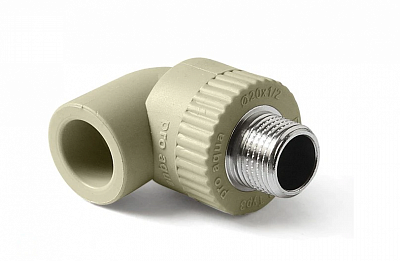Колено  32*3/4"нар.рез. серый (10/40) ПРО АКВА (PA27016PG)