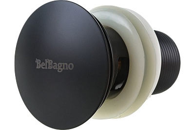 Донный клапан ЧЕРНЫЙ с переливом BB-SAT-NERO