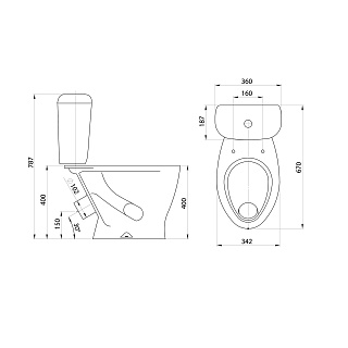 Унитаз-комп "Воротынский" белый в комплекте (Воротынск) АКЦИЯ!!