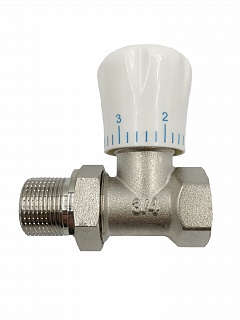 Клапан регулировочный 3/4  ПРЯМОЙ ВЕРХНИЙ радиаторный  VIENA   !!СУПЕР ЦЕНА!!