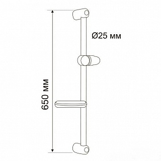Стойка д/душа ARGO 24.1205В с хром.мыльницей   (СД-5 блистер 33917)