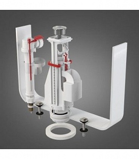 Арматура д/унитаза 1/2" Чешская нижняя подводка металл. резьба, 2-кн. ALCAPLAST SА08SК А18