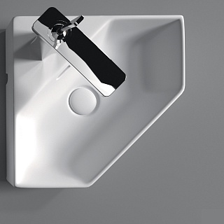 Умывальник накладной "Line" угловой  бел. (Самара) 