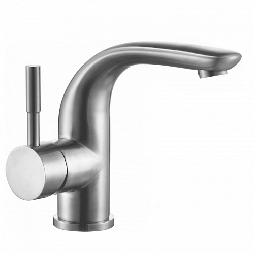 Смеситель д/умывальника MELANA нерж.сатин литой излив (6105)