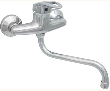 Смеситель настенный одноручк ЦС-СМ 294-2 L-220мм круглый ф35 М41 (СТ300513)