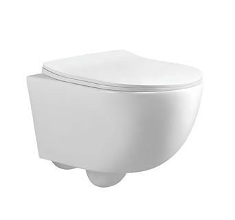 Унитаз подвесной Cerutti SPA "ORLTER PP" безободковый сид.пластик м/лифт CT9739  АКЦИЯ!!