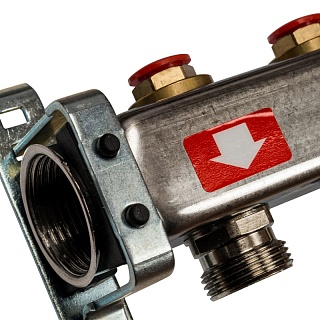 Коллектор 12-вых. нерж.ст. с регул. клапанами (SMS 0922 000012) STOUT