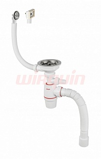 Сифон NEO 3 1/2х40/50с с отводом для стир/посуд. машины, перелив, гофра 800мм (30987091) (20)