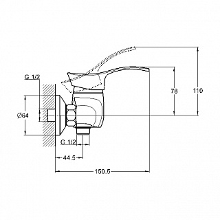 Смеситель д/душа G-lauf (KLO5-B048) снято с производства