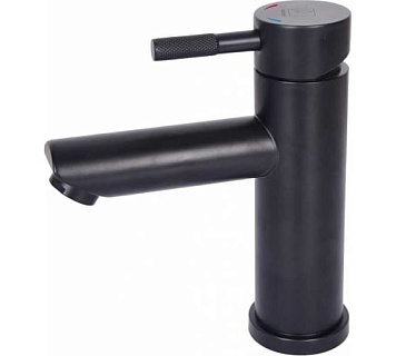 Смеситель д/умывальника SOLID ЧЕРНЫЙ нерж. d35, гайка 3504 ARGO 43971