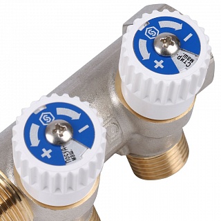 Коллектор распределительный 3/4  2 контура 1/2 (SMB 6851 341202) STOUT