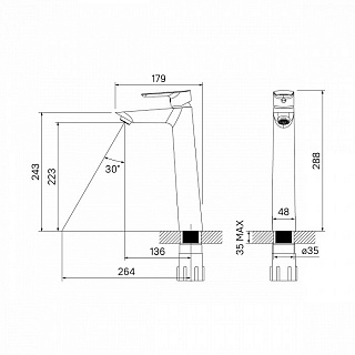Смеситель для настольного умывальника Cloud, IDDIS, CLOSB01i01