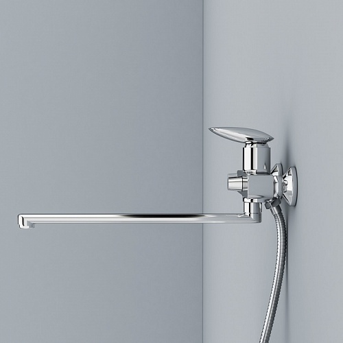 Смеситель для ванны с длинным изливом, Stone, IDDIS, STOSB00i10WA