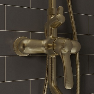 Смеситель для ванны с верхним душем, Oldie, IDDIS, OLDBR3Fi06