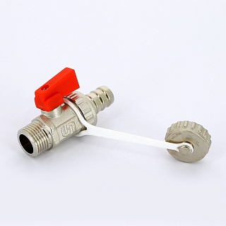 Кран шаровый сливной со штуцером и заглушкой (126G2000) Uni-Fitt