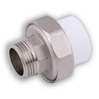 Разборное соед.25*3/4"нар.рез. белый (65)  ТЕВО