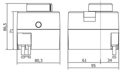 Сервопривод для смесит. клапанов с датчиком температуры (SVM-0025-230017) STOUT (аналог 56993)
