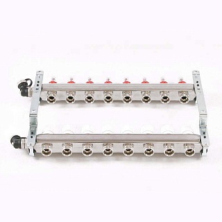 Коллектор нерж. с расходомерами 1"х3/4" на  8 выходов (450I4308(R)) Uni-Fitt 