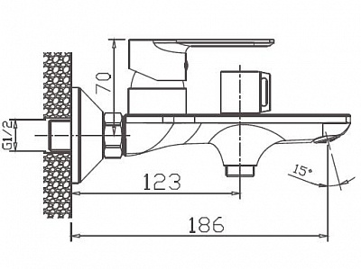 Смеситель д/ванны к/н Haiba HB60505