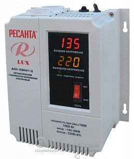 Стабилизатор Ресанта  АСН-1500 Н/1-Ц  Lux