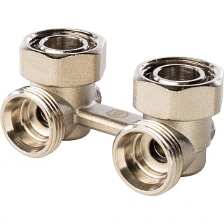 Узел нижнего подключения Н-образный угловой для двухтрубной 3/4х3/4(SVH-0004-000020) STOUT