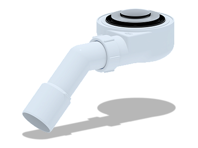 Сифон для душевого поддона 1 1/2" 60 h53, клик-клак, хром, сетка с переходной трубой 45° 40/50 Ани пласт E451CLS(10)