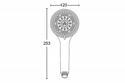 Лейка д/душа ARGO 5-ти позиц. KIRA  хром. пласт. AGD 20.1506 B (ЛМ-06/блистер)  33632