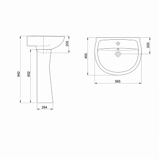 Умывальник с пьед."Версия" (пьед.Соната)(Воротынск) 