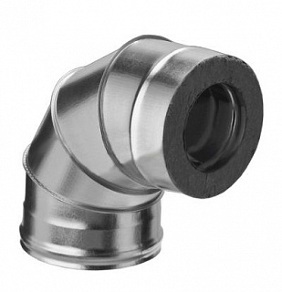 Сэндвич-колено 90 н/ж.0,8мм + оц.ст.ф200х280