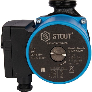 Насос циркуляционный 25/40-130 мм (SPC-0010-2540130) STOUT замена арт.83920