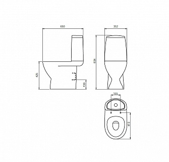 Унитаз-комп IDDIS "Slide" в комп.сиденье мультилифт SLIRDSEi24