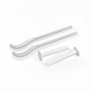 Комплект плоских кронштейнов с дюбелями (2шт) 7,2х170мм Royal Thermo белый