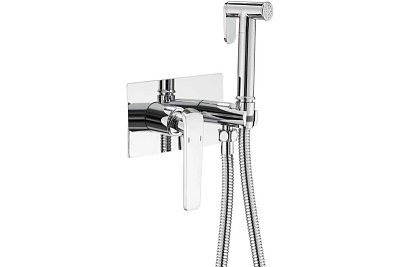 Смеситель с гиг. душ встраиваемый хром SHEVANIK S8005