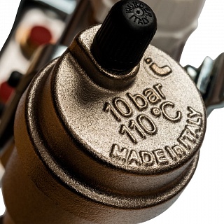 Коллектор 7-вых. нерж.ст. с кранами, терм., воздухоотв.. (SMS 0912 000007) STOUT