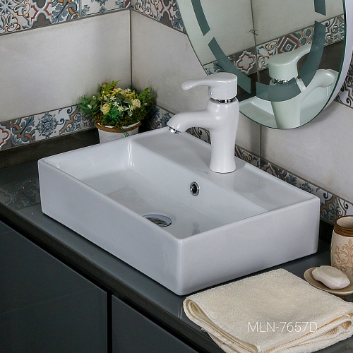 Умывальник фигурный 7657D MELANA