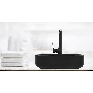 Умывальник WW ELBACH 2195 MB 500х390х140 матовый черный