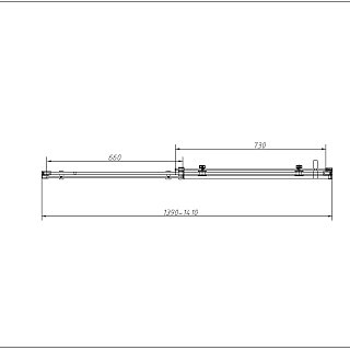 Ограждение душевое VINCEA Como-N 1400*1000, хром, стекло прозрачное VSR-4CN1014CL (VDS-4CN140CL+VSG-4CN100CL)