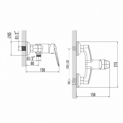 Смеситель для душа, Torr, IDDIS, TORSB00i03