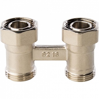 Узел нижнего подключения Н-образный прямой для двухтрубной 3/4х3/4(SVH 0002 000020) STOUT