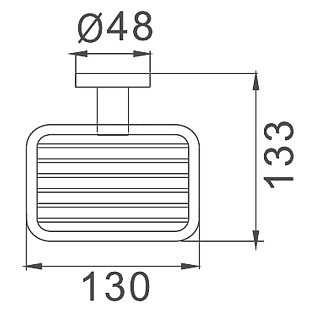 Мыльница металл черный HB8702-1 HAIBA 