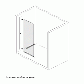 Душевая перегородка Walk In, черный 120x195, Slide, IDDIS, SLI8BS2i23